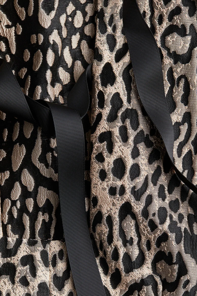 H&M Jacquard-weave tie-back dress