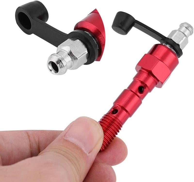 Aramox Banjo Bolt, Motorcycle M10 x 1.25mm Brake Cylinder Caliper Screw Banjo Bolt Bleed Valve Nipple Washers Dust Universal (Red) - Image 5