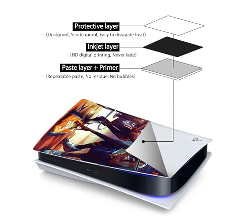 PEYANZ Vinyl Skin Compatible with PS5 Slim (Disk Edition) | HD Print, Scratch Resistant, Bubble-Free Application - Image 4