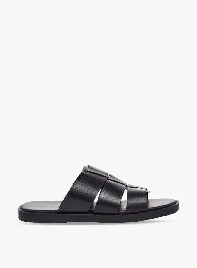 دوتشيني Men Slip-On Leather Comfort Sandals