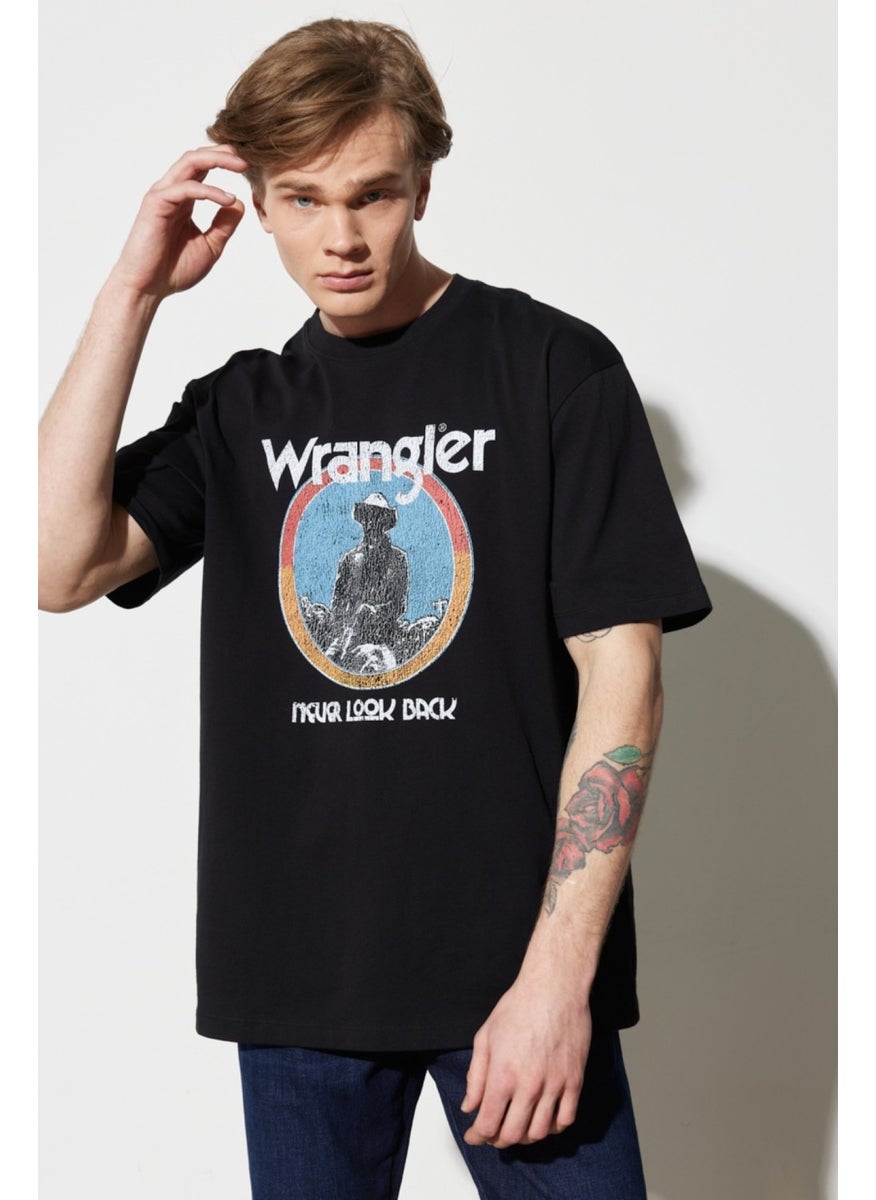 Wrangler Men's Black Crew Neck T-Shirt  - Image 4
