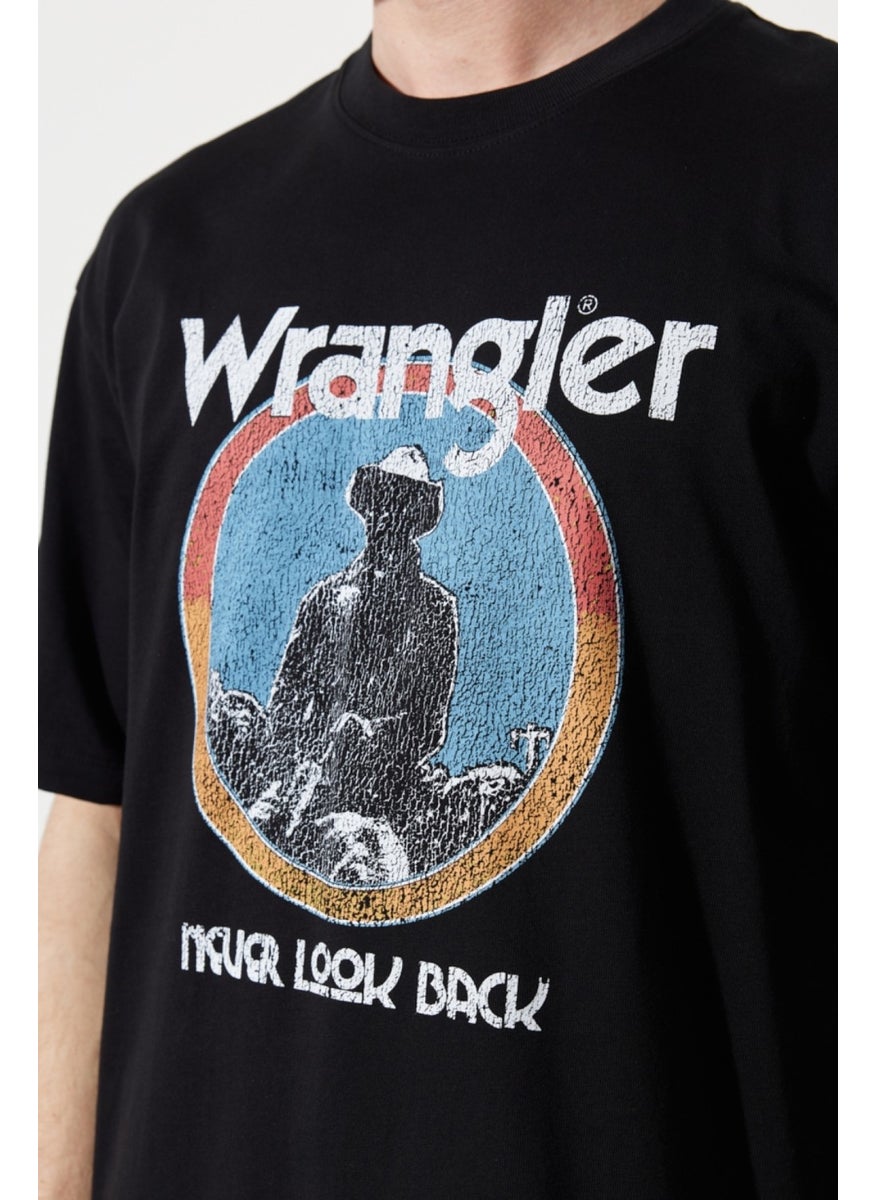 Wrangler Men's Black Crew Neck T-Shirt  - Image 5
