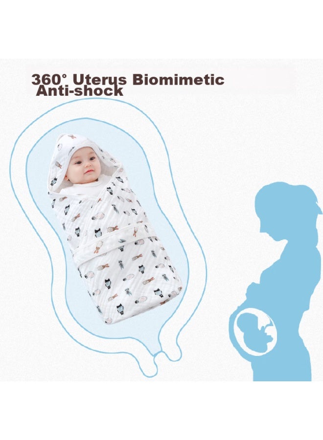 Babyface Tongyan, Baby Sleeping Bag, Newborn Swaddle, Pure Cotton Wrap, Swaddling Cloth, Gauze Bath Towel, Small Blanket - Image 4