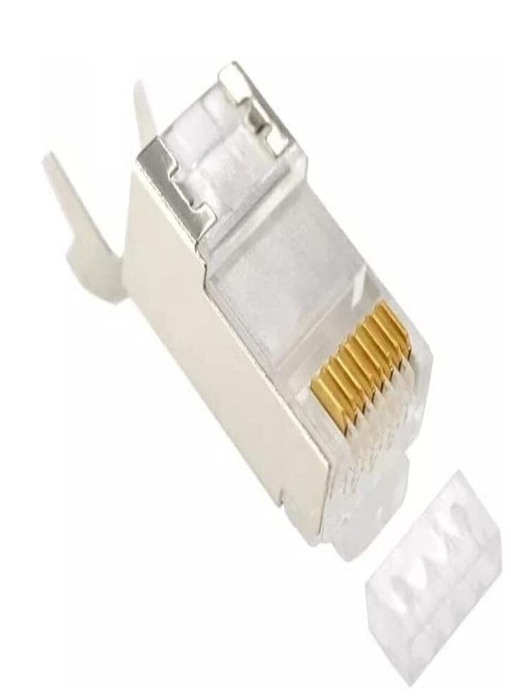 DKURVE - RJ45 Pass Through Crimping Tool Bundle with 10-Pack Cat7 Cat6A RJ45 Pass Through Connectors with Strain Relief Boots - Image 1