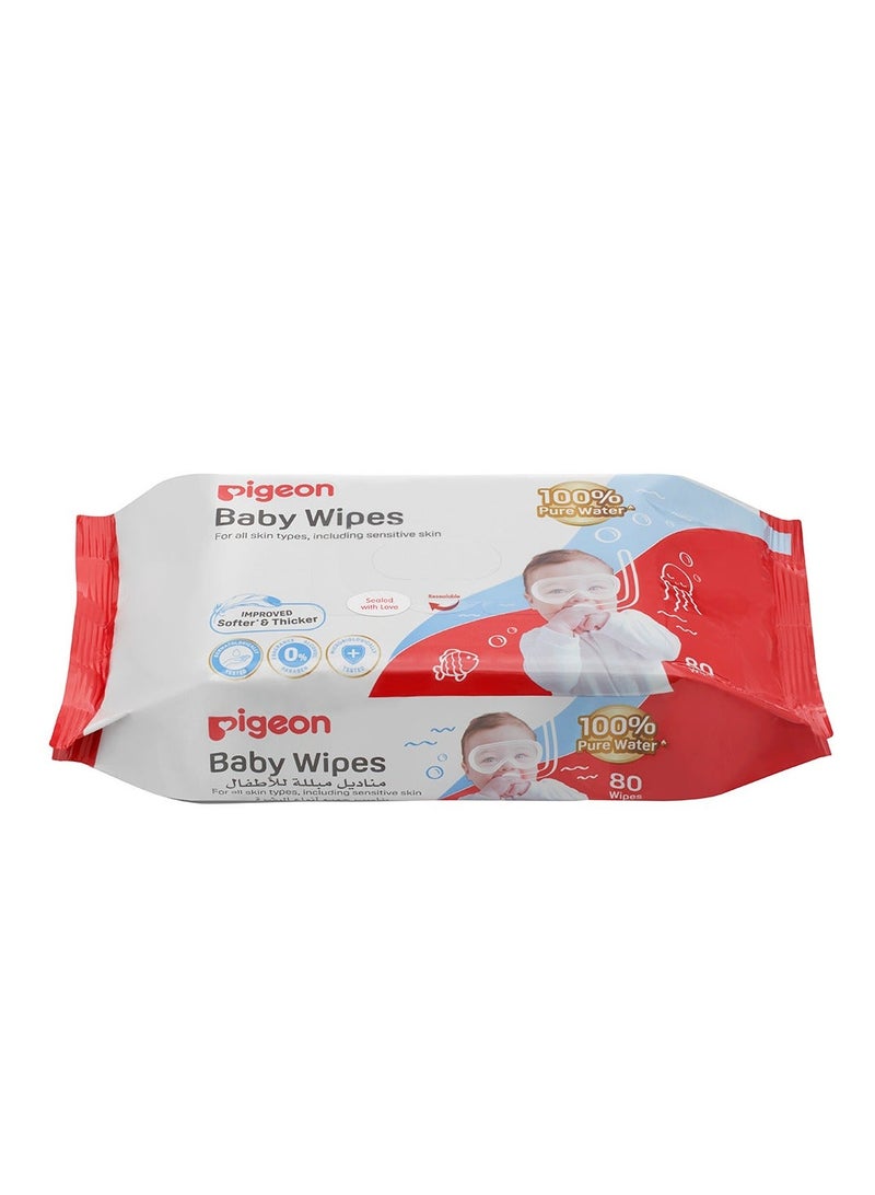pigeon Baby Water Wipes FlipTop 80s - Image 2