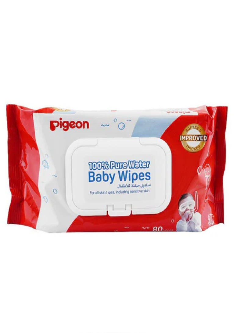 pigeon Baby Water Wipes FlipTop 80s - Image 1