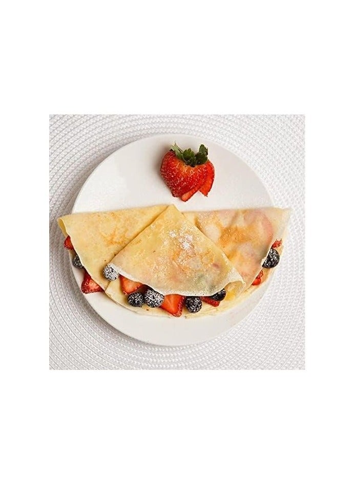 دي اس بي صانع الكريب والفطائر وبان كيك والخبز الكهربائي من دي اس بي - 650 وات  موديل KC3016 السطح الأملس غير اللاصق باللون الأبيض - Image 4