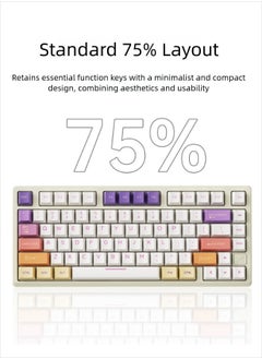 ZIDLI ZIDLI SU-75 Mechanical Keyboard - CNC Aluminum Block (Alu Block), Triple Mode (Wired/2.4G/Bluetooth), Gasket Structure for Tactile Feedback, 75% Hot-Swap PBT Keycaps with KTT Switches, 16M RGB, 6000mAh Battery  - Image 2