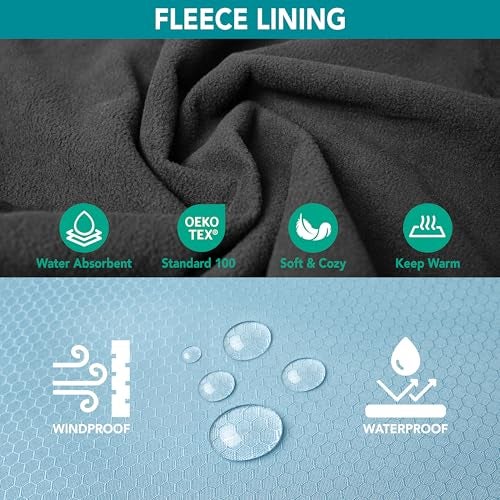 Suncube SUN CUBE Swim Parka Boy Girl, Unisex Kids Hooded Changing Robe with Water Resistant Shell and Warm Fleece Lining for Swimming, Surfing, Triathlon, Water Sports, Light Blue - Image 5