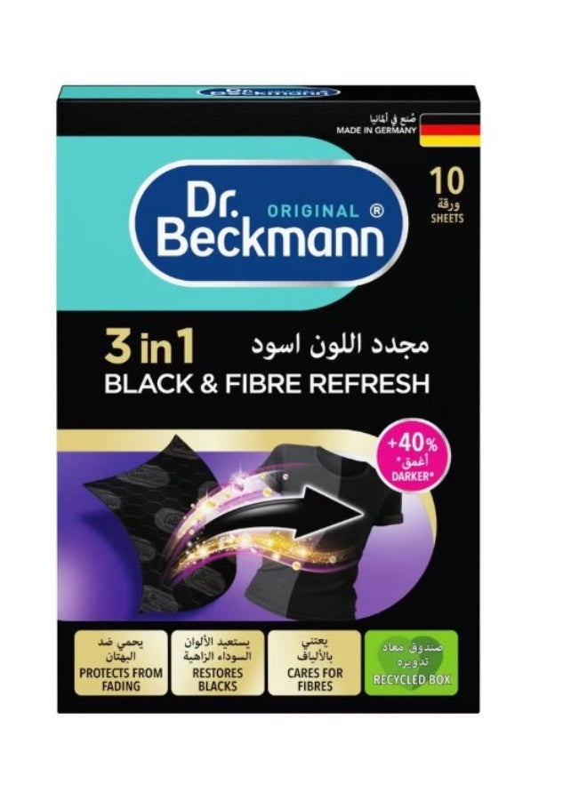 Black & Fibre Refresh 3 In 1, Cares For Fibres, Restores Blacks, Protects From Fading, 10 Sheets