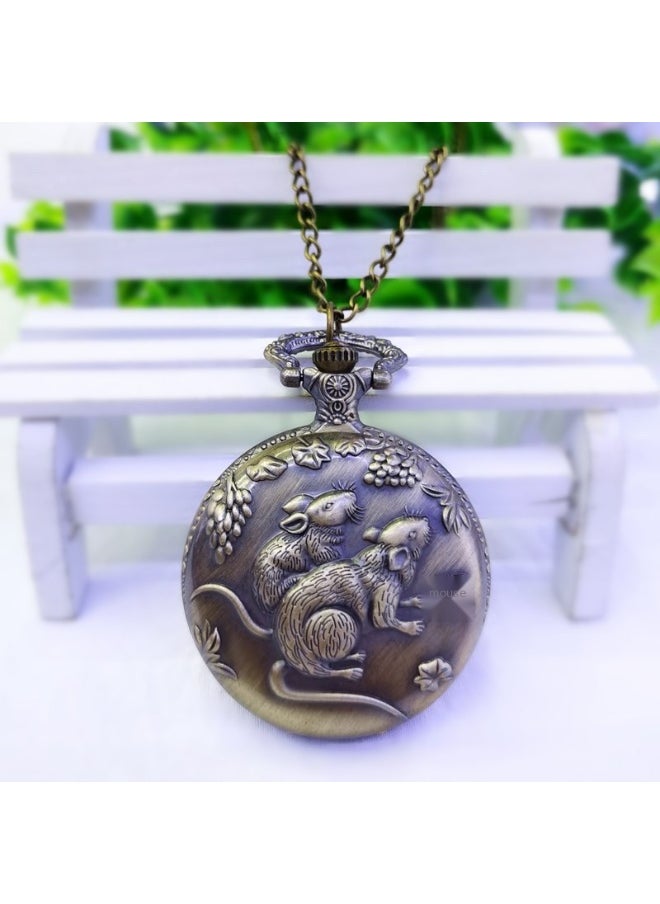 NIBEMINENT Vintage Metal Analog Pocket Watch Unisex Casual Style  - Image 2