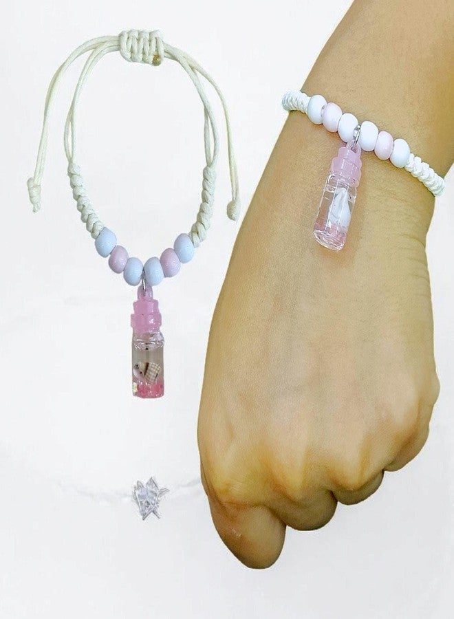 Tera13 TERA 13 Friendship Bracelet For Girls, Colourful Shiny Crystle Beaded Bracelet, Adjustable Beaded Wristband, Gift For Bestfriend, Stackable Wristband For Women (Bottlebracelet 1 Pcs) - Image 2