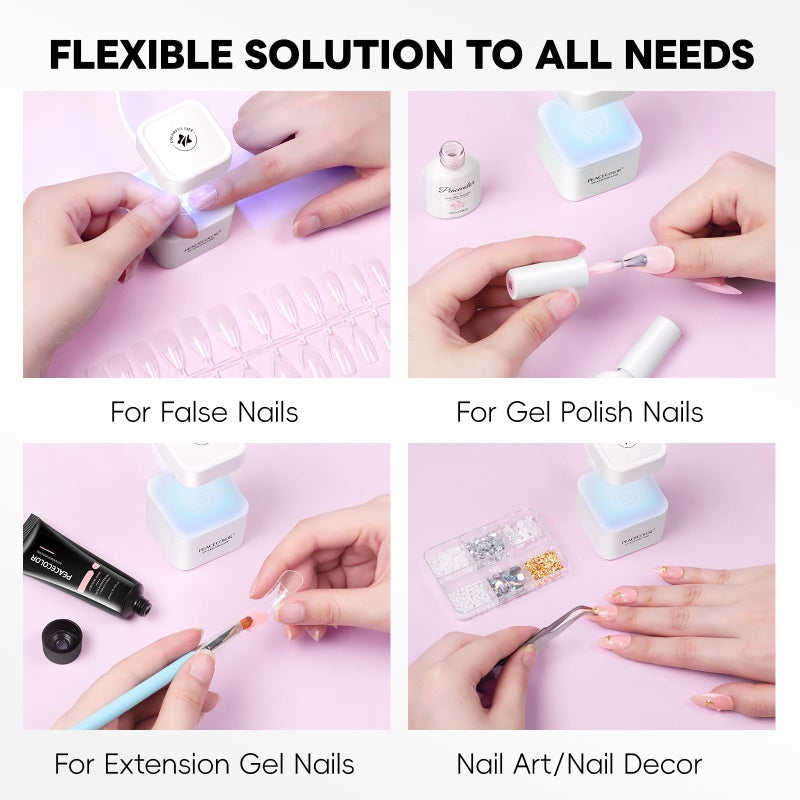 PEACECOLOR Mini U V Light for Gel Nails U V Nail Lamp Nail Dryer 2 Timer Modes Fast Curing LED Nail Lamp for Gel Nail Polish Home Salon DIY Gifts for Women - Image 4