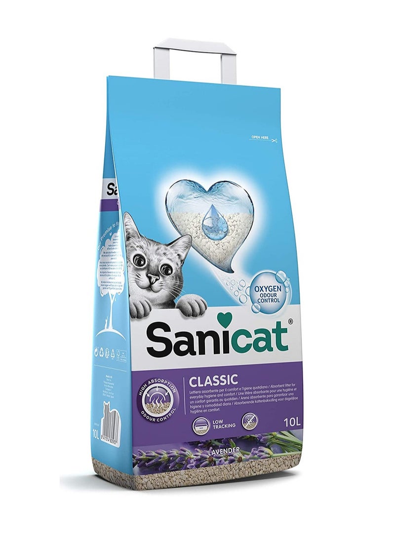 Sanicat Classic Clumping Cat Litter Lavender Scent 10l 