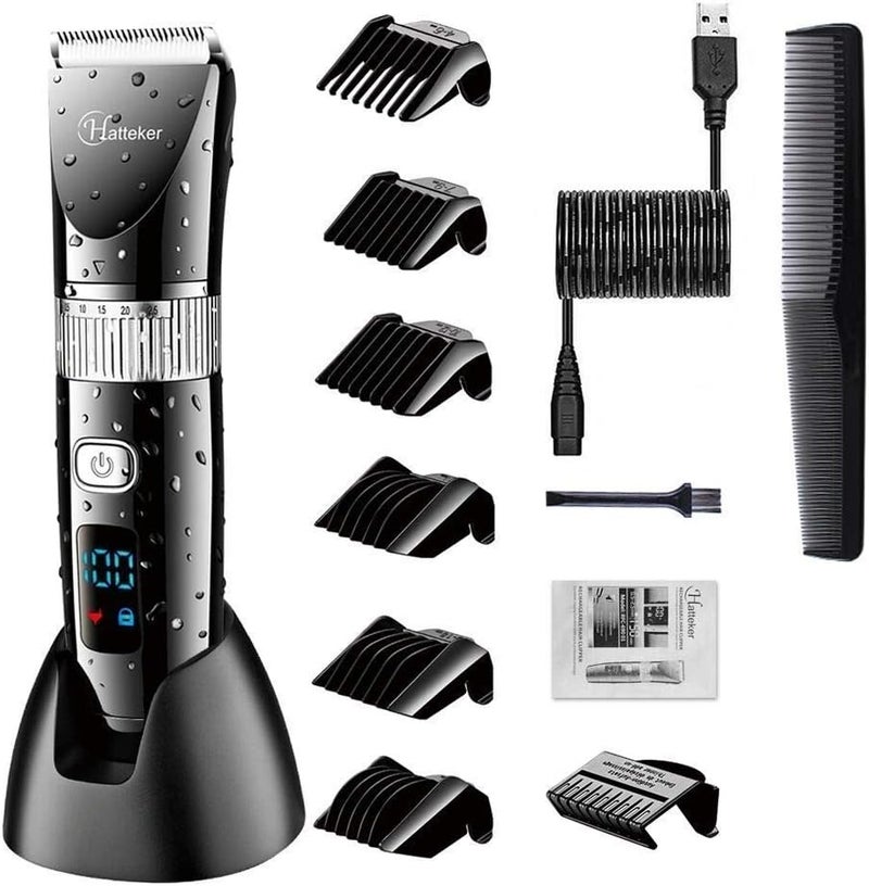 Cordless Hair Trimmer Pro Hair Clippers Beard Trimmer for Men Haircut Kit Cordless USB Rechargeable Waterproof