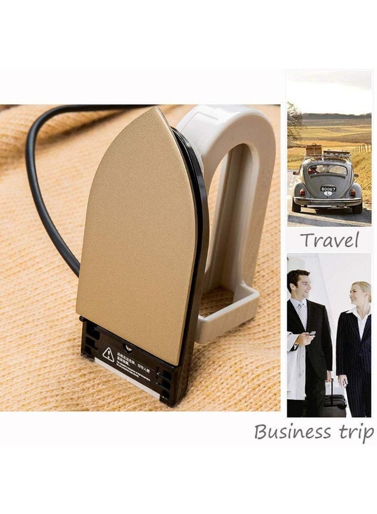 Travel Mini Folding Iron with Non-Stick Soleplate, Dual Voltage 100–240V, Adjustable Temperature Control, Portable Handheld Clothes Iron for Travel, Home, School & Business Trips - Image 4