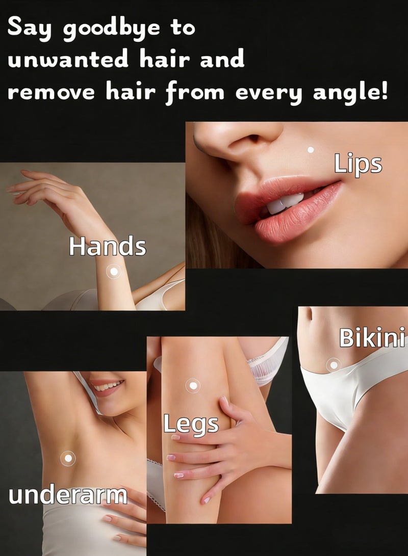 كرونايتي ماكينة حلاقة نسائية لإزالة الشعر من الجسم والوجه والمناطق الحساسة، مكينه حلاقه مناطق حساسه نساء وجهاز ازالة الشعر للنساء، اله ازاله الشعر للوجه والجسم مقاومة للماء، مكينة حلاقة نسائية متعددة الاستخدامات مع شحن USB، هدية مثالية للعناية الشخصية والجمال (ذهب وردي) - Image 4