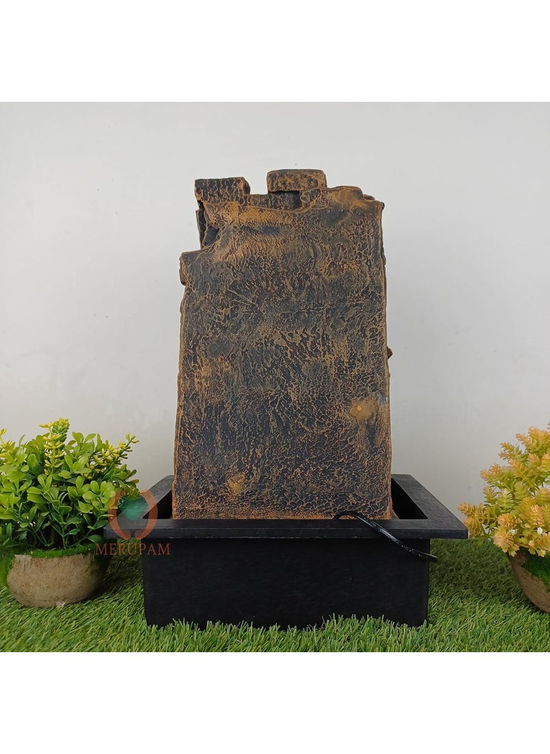 MERUPAM Merupam Ganesha Tabletop Waterfall Fountain with LED Meditation Relaxing Indoor Decoration Zen Fountain for Home Office Bedroom Decoration M10  - Image 4