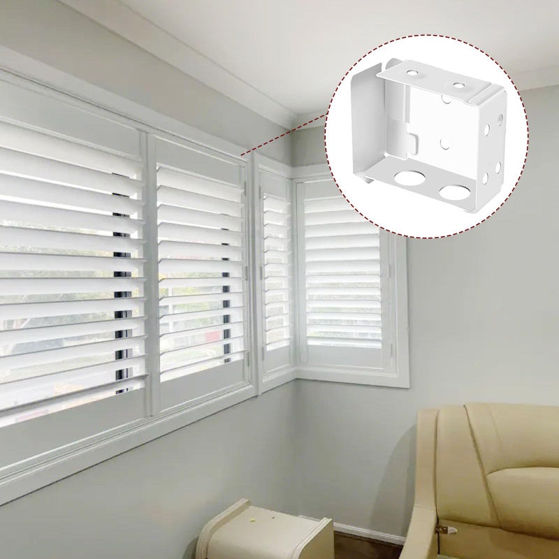 RUIFUU 2Pcs Blind Brackets, Box Mounting Bracket For Mini Blinds 2.5 Inch, Window Low Profile Mini Blind Mounting Bracket Holder Window Blinds Headrail Brackets,White - Image 5
