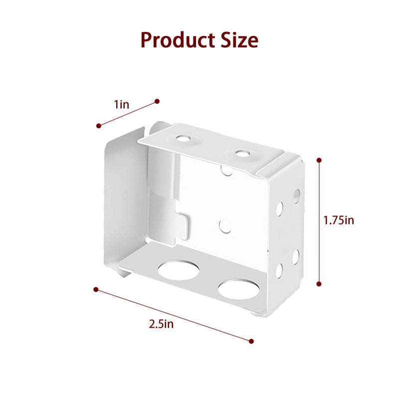 RUIFUU 2Pcs Blind Brackets, Box Mounting Bracket For Mini Blinds 2.5 Inch, Window Low Profile Mini Blind Mounting Bracket Holder Window Blinds Headrail Brackets,White - Image 2