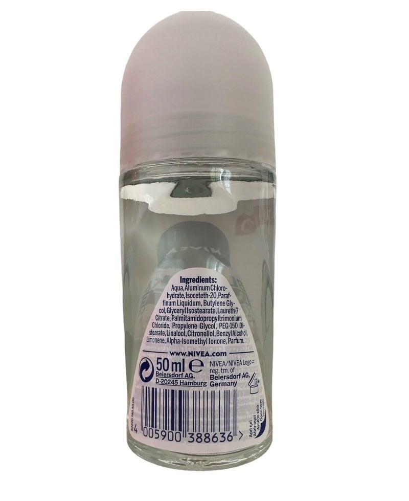 NIVEA 50ml Invisible Black And White Clear Roll On Anti Perspirant Deodorant original 1 Count - Image 2