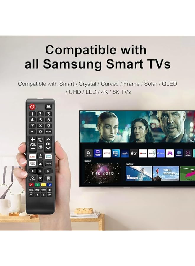 HuHa Universal Remote Control for Samsung Smart TV, Replacement Remote for All Samsung Smart LCD LED Curved Frame Solar HDTV 3D TVs BN59-01315J BN59-01199F  - Image 2