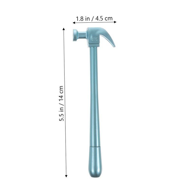 12Pcs Hammer Shaped Gel Ink Pens Medium Black Blue Silver Ergonomic Grip Bulk Pack - Image 3