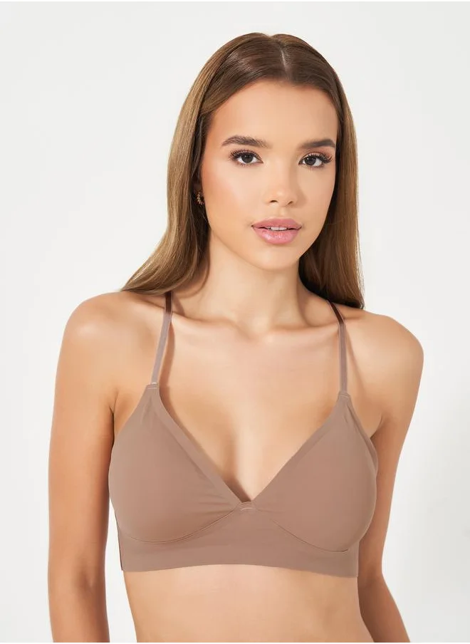 ستايلي Basic Seamless Padded Bralette and Thongs Set