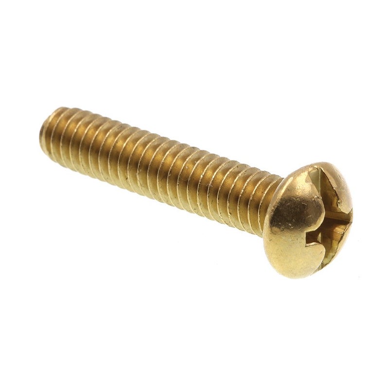 PrimeLine 9005414 Machine Screws Round Head PhillipsSlotted Combination Drive 1420 x 114 In 50 Pack