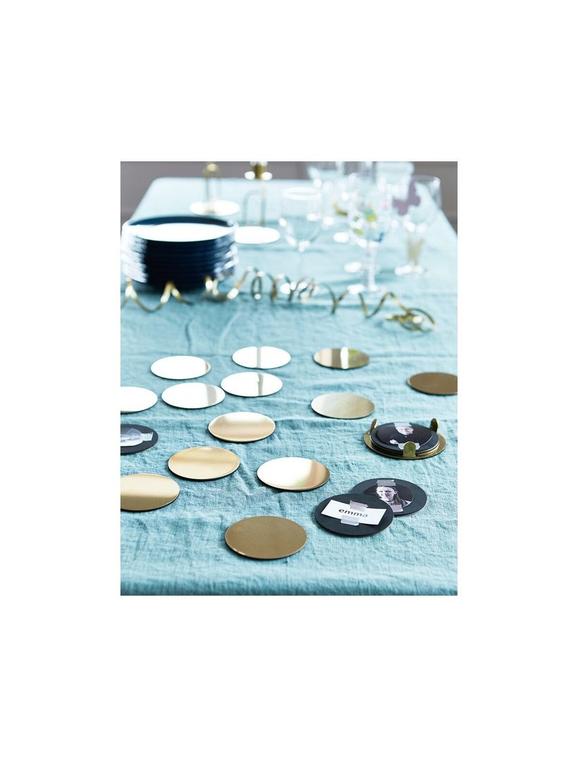 Coasters with holder, brass-colour8.5 cm - Image 3