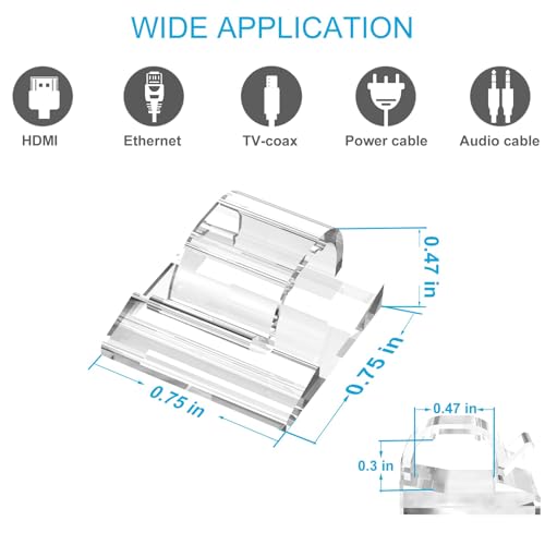 TidyHelper 45 PCS Christmas Light Clips , Clear Adhesive Hooks for Outdoor String Lights, Outdoor Light Clips for Hanging Rope Lights, UV-Resistant String Light Hooks for Outside Porch Patio Balcony Decor - Image 4