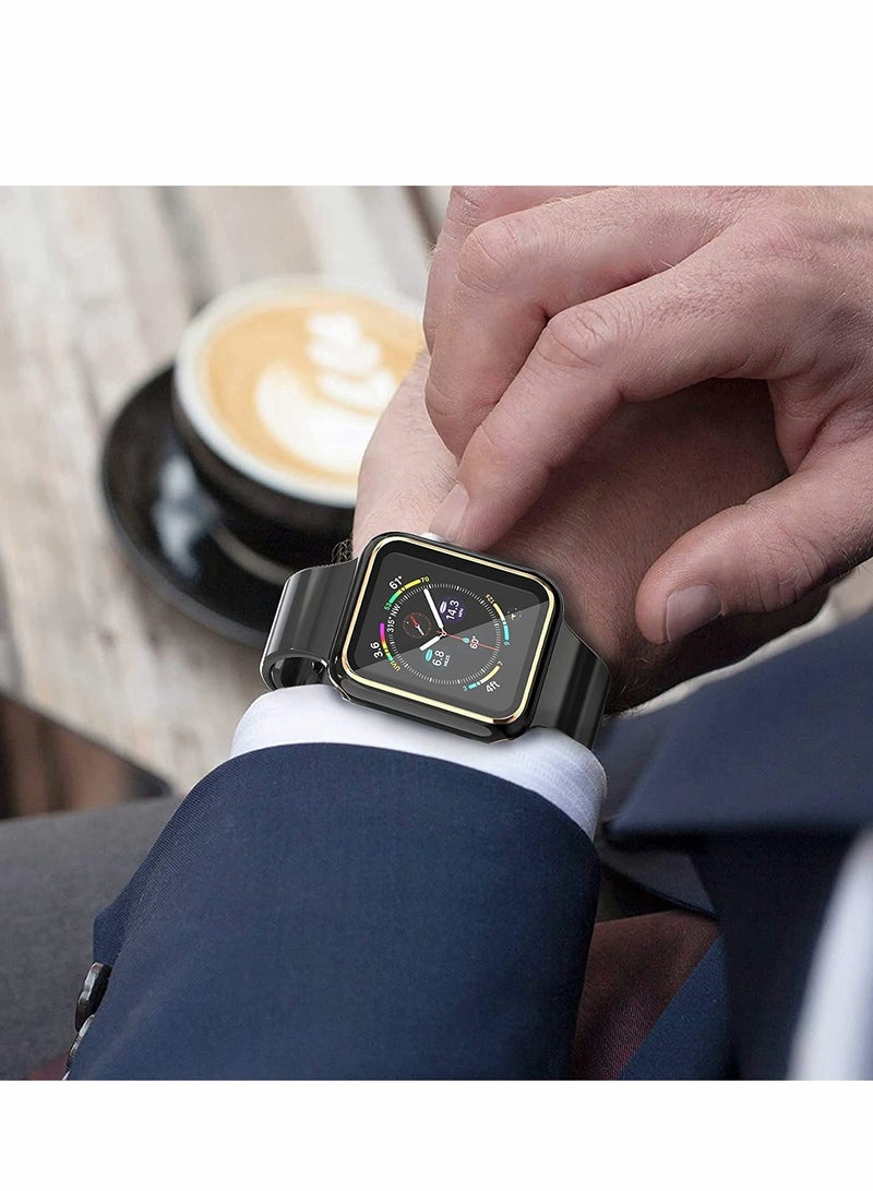 Excefore Cases Compatible for Iwatch 42mm Tempered Glass Screen Protector, Full Coverage PC Cover Protective Case 3 Pack - Image 4