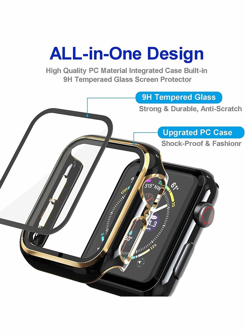 Excefore Cases Compatible for Iwatch 42mm Tempered Glass Screen Protector, Full Coverage PC Cover Protective Case 3 Pack - Image 5