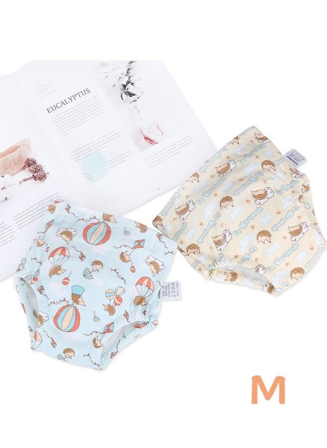 2-Piece Cotton Training Pants for Baby, Size M, 6 Layers, Breathable and Washable Underwear with Cute Hedgehog Pattern for Toddler Potty Training, Yellow - pzsku/Z4181F8C53627E8E98746Z/45/_/1701070108/28d1a483-cfcb-4d40-8e27-5b4ffc3f5437