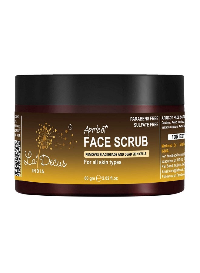 La' Decus INDIA Apricot Face Scrub for Men and Women 60gm | Tan Removal - Image 1
