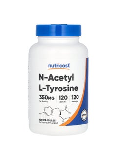 Nutricost Nutricost, N-Acetyl L-Tyrosine, 350 mg, 120 Capsules  - Image 1