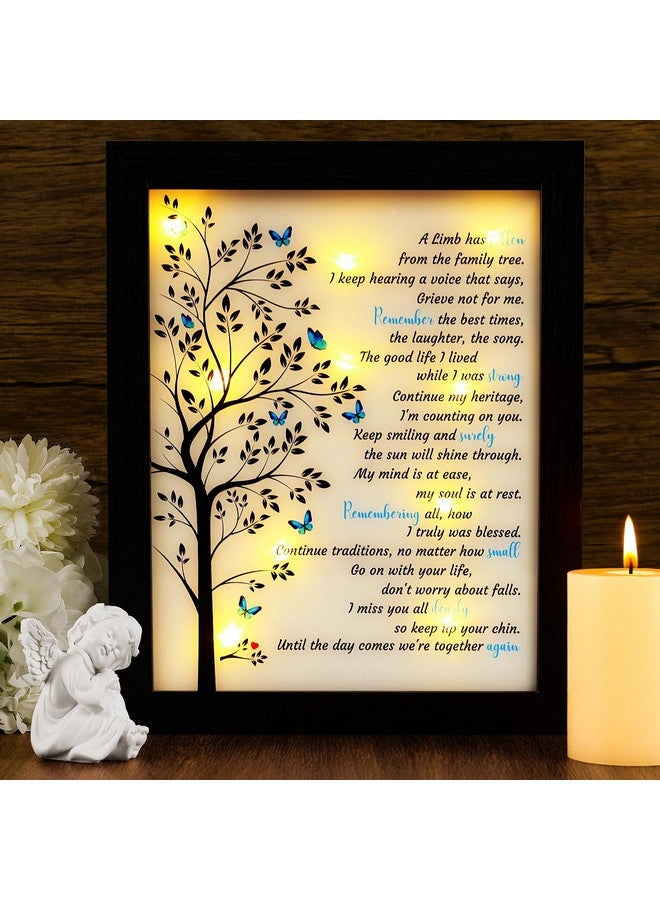 Fabuday Memorial Gifts LED Shadow Box - Sympathy Gift for Loss of Mother Mom Father Dad, Bereavement Gifts Ideas in Memory of Loved One Gifts, Condolences Rememberance Grief Funeral Gifts, Butterfly Tree - Image 1