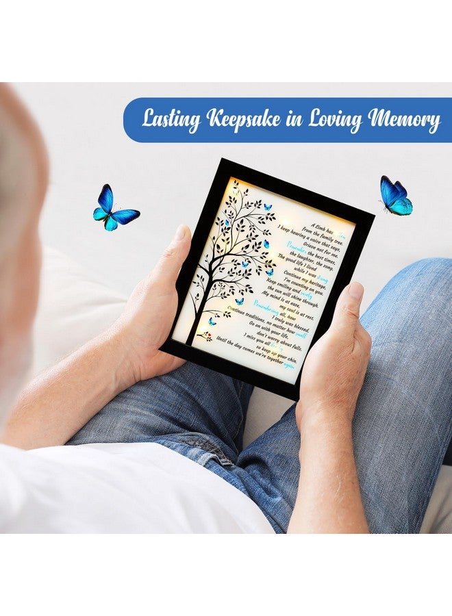 Fabuday Memorial Gifts LED Shadow Box - Sympathy Gift for Loss of Mother Mom Father Dad, Bereavement Gifts Ideas in Memory of Loved One Gifts, Condolences Rememberance Grief Funeral Gifts, Butterfly Tree - Image 3