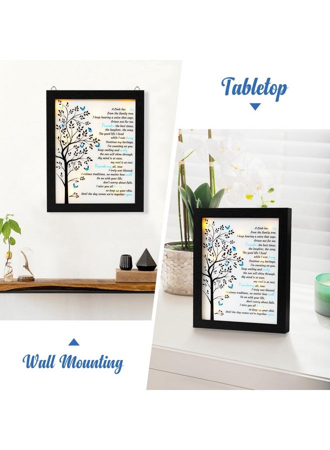 Fabuday Memorial Gifts LED Shadow Box - Sympathy Gift for Loss of Mother Mom Father Dad, Bereavement Gifts Ideas in Memory of Loved One Gifts, Condolences Rememberance Grief Funeral Gifts, Butterfly Tree - Image 5