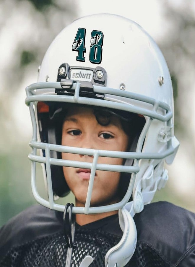 【Eagles Helmet Vinyl Numbers Stickers】 5cm Self Adhesive (1 Set Including Green & White 1 to 0 one Each) Premium Decal Die Cut Waterproof Philadelphia Fans Team Color American Football Wings Fly - Image 4