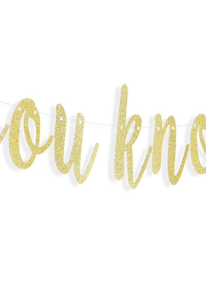 LINGTEER Do You Know How Love You Are Gold Glitter Cursive Script Bunting Banner Sweet Baby Shower Birthday Party Decoration Nursery Room Wall Sign - NO DIY REQUIRED - Image 4