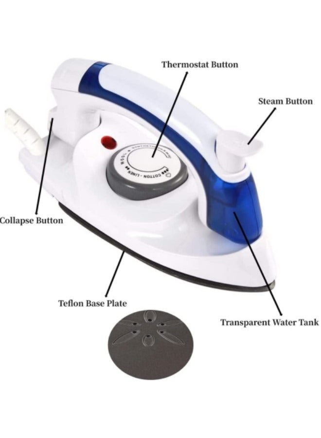 GGEROU Travel Iron Portable Steam Iron, Mini Handheld Iron for Clothes Non Stick Adjustable Temperature Control Small Compact Travel Steamer - Image 4