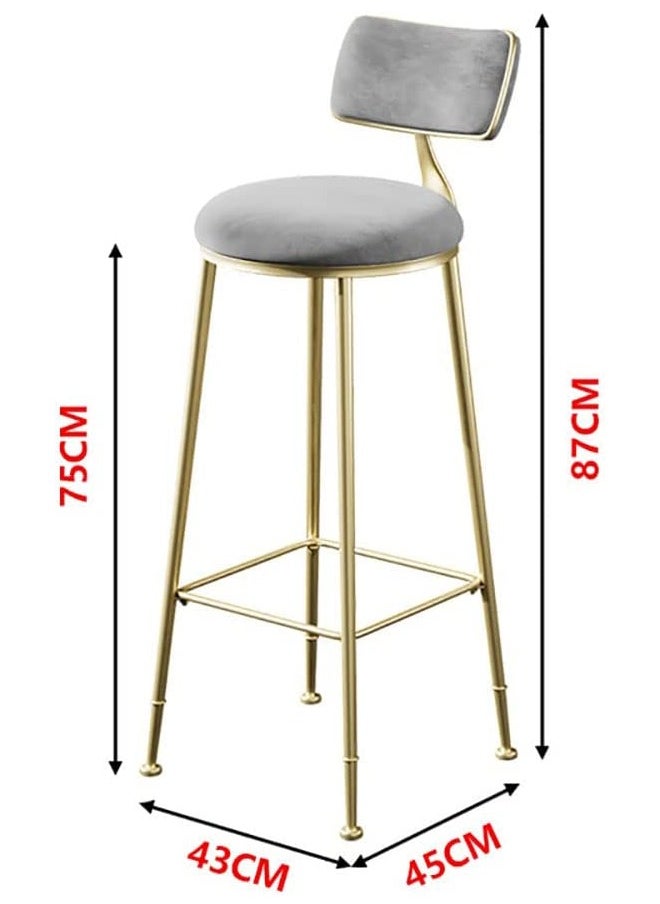 CityRiya-Long Bar Stools Round Counter Height Bar Chairs with Footrest High Chair Stools with Sturdy Steel Frame for Dining Room, Kitchen, Party  - Image 3