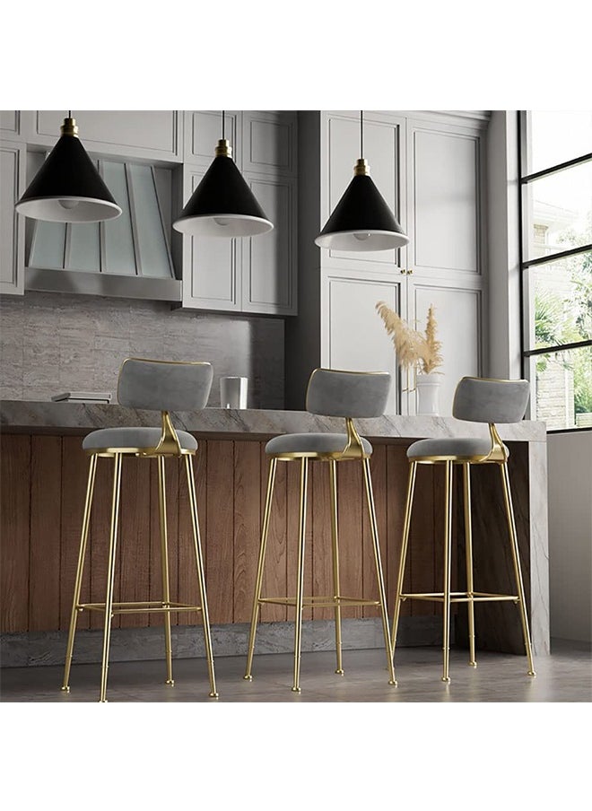 CityRiya-Long Bar Stools Round Counter Height Bar Chairs with Footrest High Chair Stools with Sturdy Steel Frame for Dining Room, Kitchen, Party  - Image 2