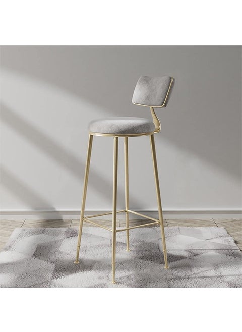 Bar Stools Round Counter Height Bar Chairs with Footrest High Chair Stools with Sturdy Steel Frame for Dining Room, Kitchen, Party
