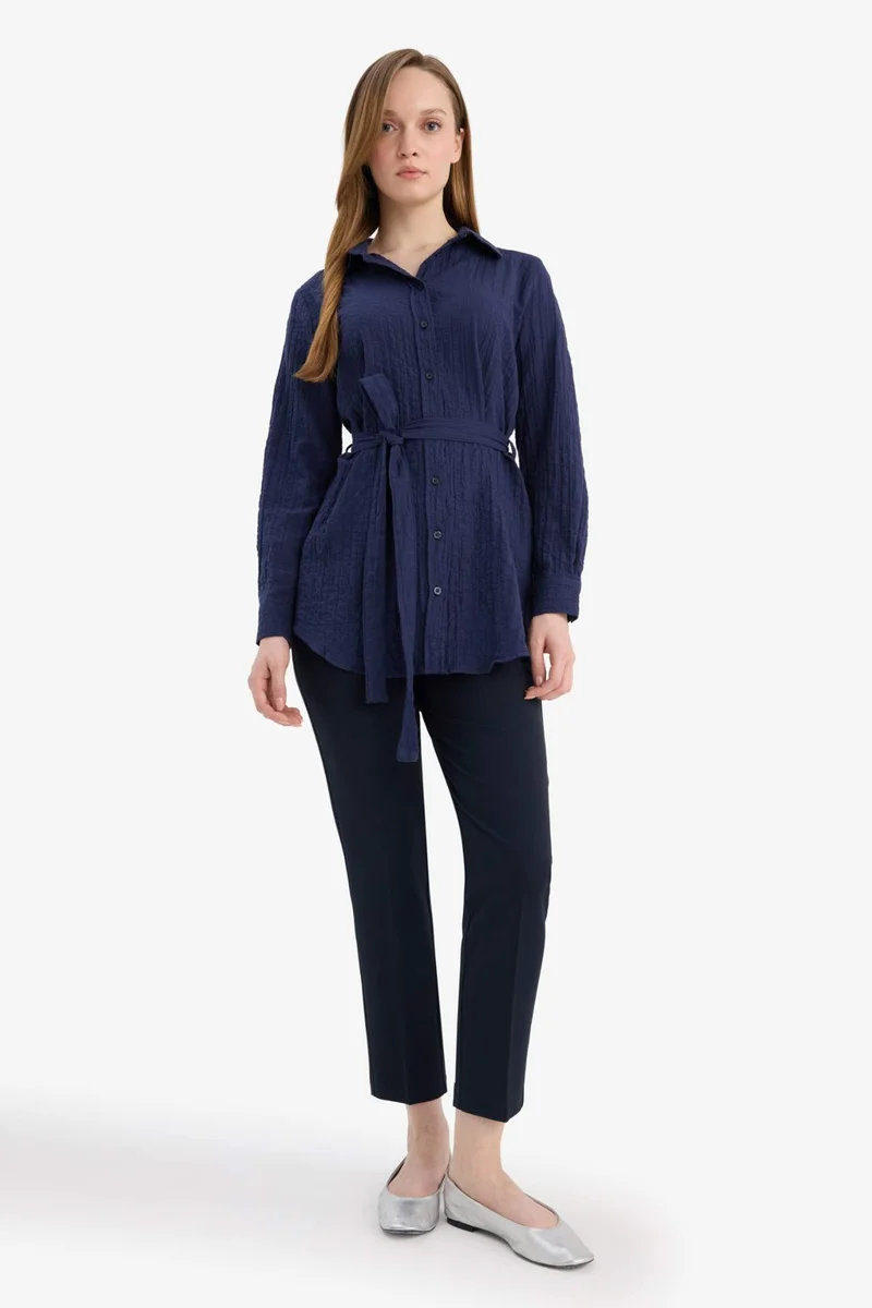 DeFacto Regular Fit Wowen Fabrics Long Sleeve Tunic