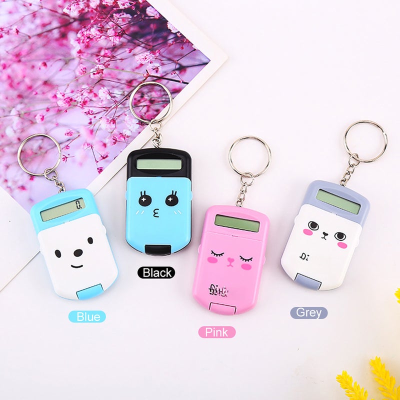 Mini Calculator Cute Cartoon with Keychain 8 Digits Display Portable Pocket Size Calculator for Children Students School Supplies - Image 1