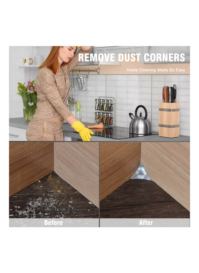 SYOSI - SYOSI 200 Pcs Dust Corners for Stairs, Mini Clear Crystal Inside Triangle Dust Guards, Anti-Dirty Dust Corner Guards Decorative for Home Antique Wooden Steps Cabinet Wardrobe Drawer Furniture Dead A - Image 1