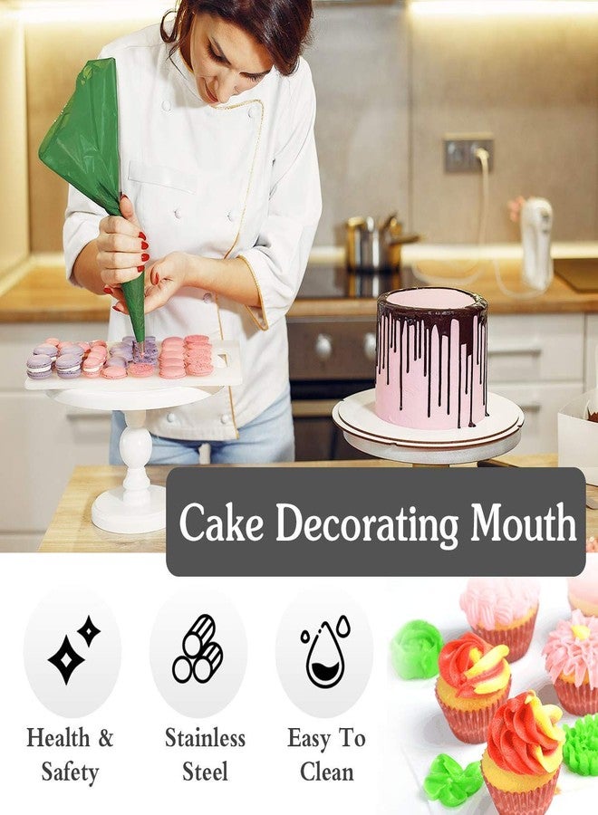 Breewell Stainless Steel Icing Nozzles with 1 Coupler for Decorating Frosting Cupcake Pastries Desserts Tarts - Image 2