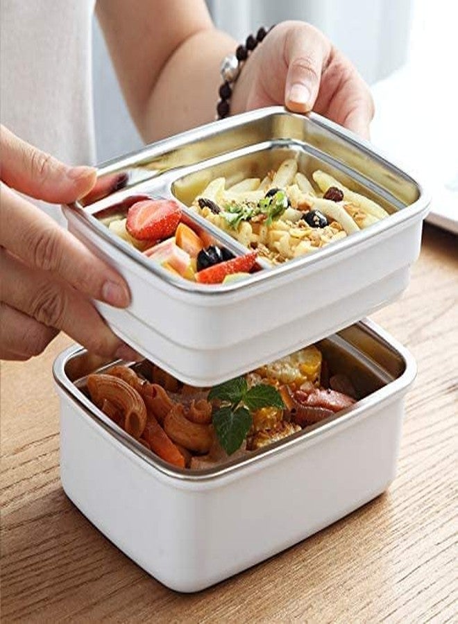 VENIVA Wooden Style Double Layered Bento Lunch Box for Adults Kids, Durable BPA-Free Dishwasher Safe Lunch Containers for Boys, Girls, School & Office Men. (Pack of 1) - Image 3